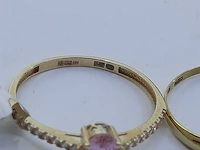 5x gouden ring, 14 karaats - afbeelding 3 van  11
