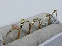 5x gouden ring, 14 karaats - afbeelding 4 van  11