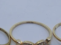 5x gouden ring, 14 karaats - afbeelding 11 van  11