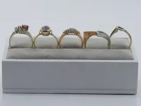 5x gouden ring, 14 karaats - afbeelding 1 van  10