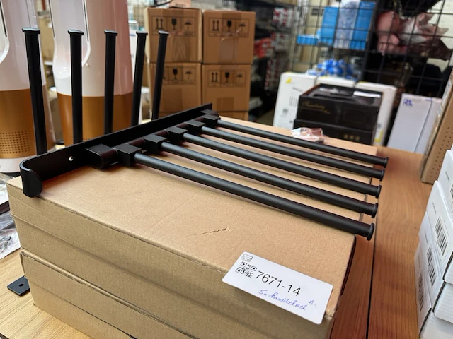 5x handdoekhouder 5 laags zwart - afbeelding 3 van  6