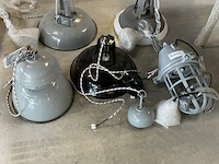 5x hanglamp hk living, grijs en zwart