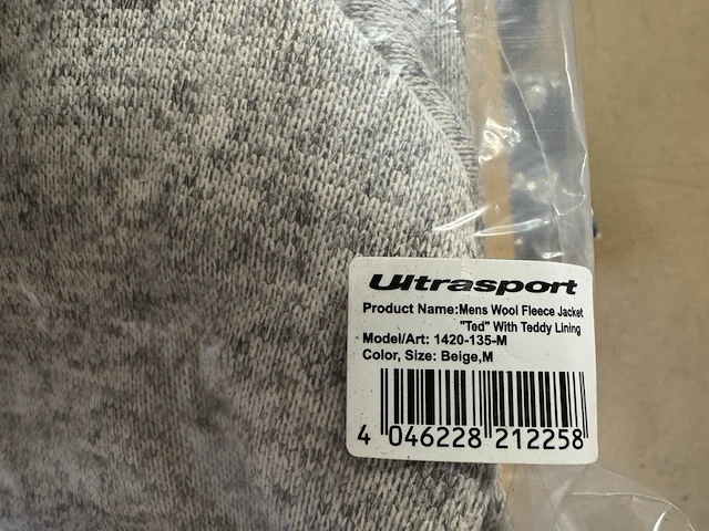 5x heren gebreid fleecejack 4x maat m, 1x maat l ultrasport - afbeelding 7 van  7