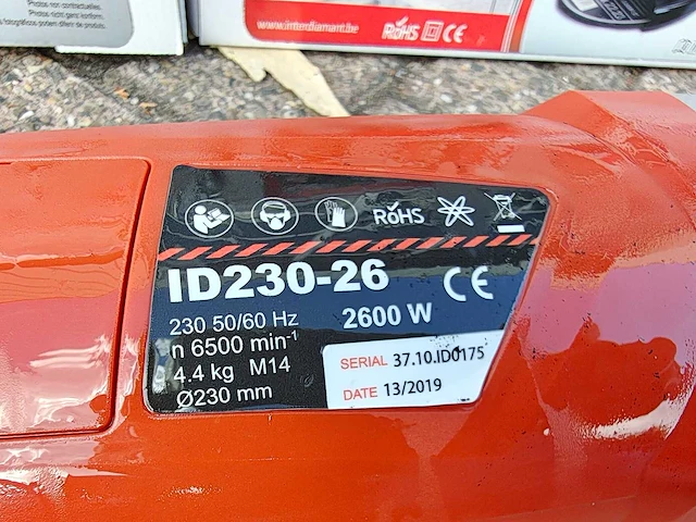 5x interdiamant - haakse slijpmachine 230mm - afbeelding 6 van  8