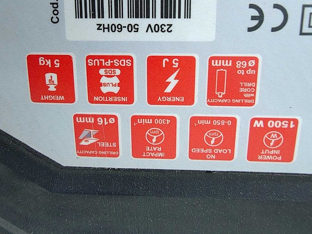 5x interdiamant - id1505 - boorhamermachine sds-plus - afbeelding 8 van  8