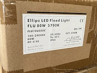 5x led flood light/bouwlamp 80w 5700k ip66 ellipz lighting - afbeelding 4 van  4