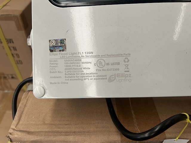 5x led flood light/bouwlamp fl1 135w 4000k ellipz lighting - afbeelding 3 van  4