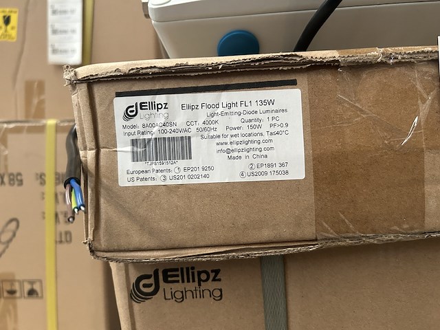 5x led flood light/bouwlamp fl1 135w 4000k ellipz lighting - afbeelding 4 van  4