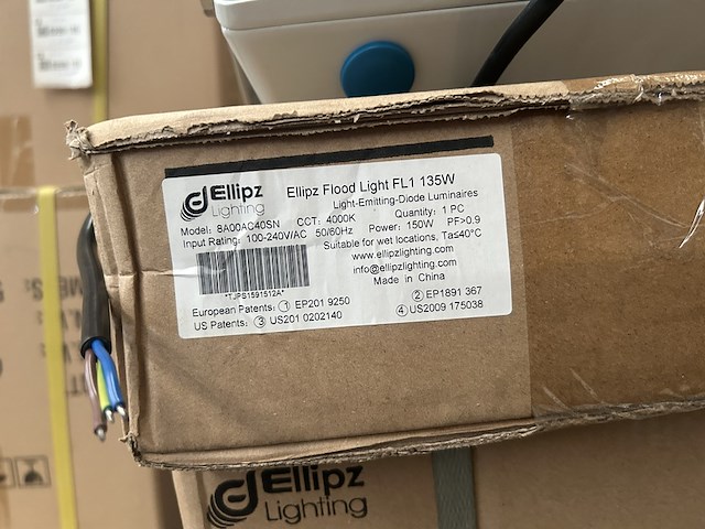 5x led flood light/bouwlamp fl1 135w 4000k ellipz lighting - afbeelding 4 van  4