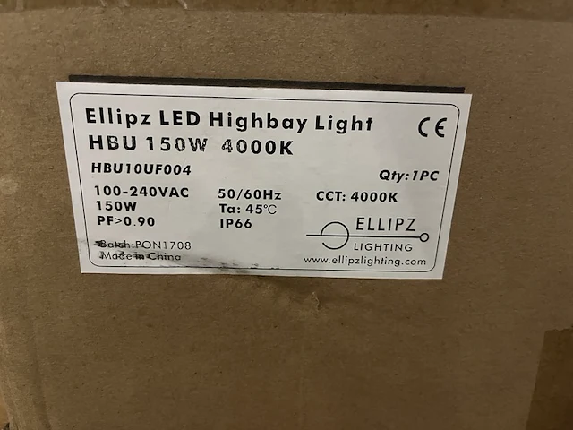 5x led highbay light hbu/bouwlamp 150w 4000k ip66 - afbeelding 4 van  4