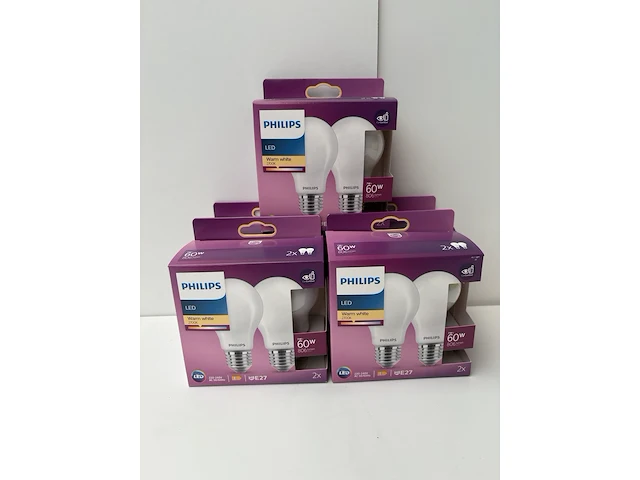 5x led lamp, 60w philips - afbeelding 1 van  1