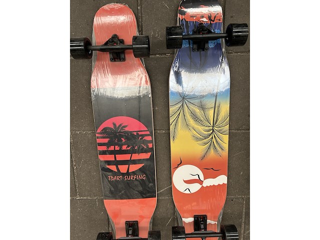 5x longboard, skateboard - afbeelding 3 van  8