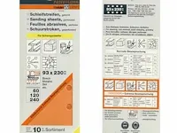 5x meister craft schuurpapier 93 x 230 mm 10 vel assorti - afbeelding 1 van  3