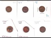 5x munten koningin wilhelmina , 1914-1942 - afbeelding 1 van  2