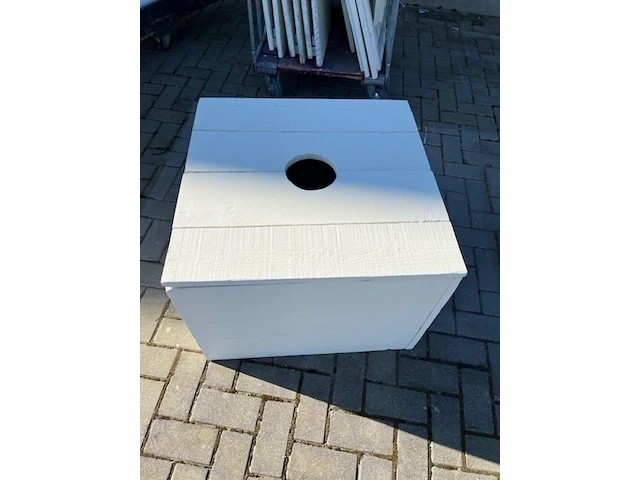5x ombouw decoratie bloembak , creme - afbeelding 2 van  5