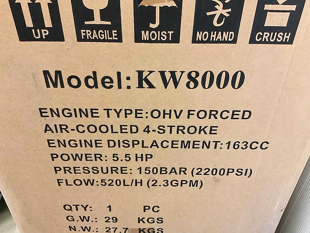 5x ongebruikt kraftwelle kw8000 benzine hogedrukreiniger - afbeelding 2 van  10