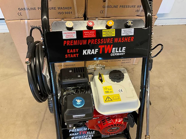 5x ongebruikt kraftwelle kw8000 benzine hogedrukreiniger - afbeelding 7 van  10