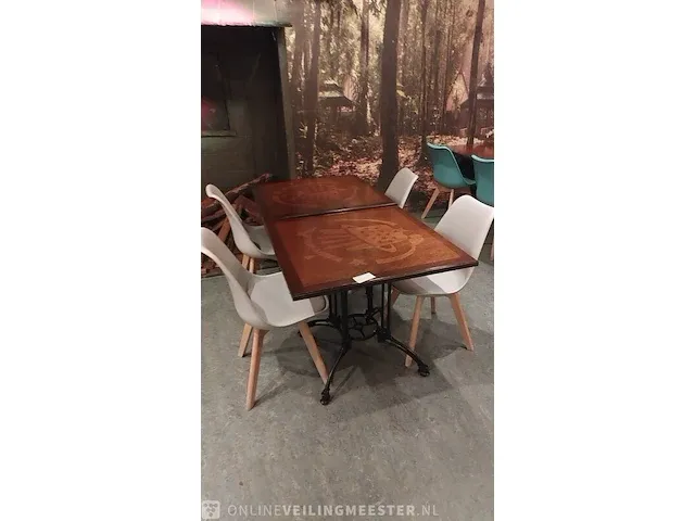 5x restaurant tafel met ca. 13x kuipstoel - afbeelding 4 van  10
