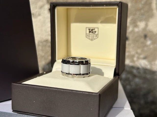 5x ring, tag heuer, wit/staal - afbeelding 2 van  5
