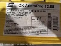 5x rol lasdraad esab, ok aristorod 12.50, 1,0 mm sterkte - afbeelding 4 van  4