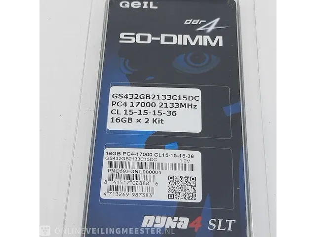 5x set a 2x geheugenmodule golden emperor, pc4 17000 2133mhz 16gbx2 - afbeelding 5 van  6