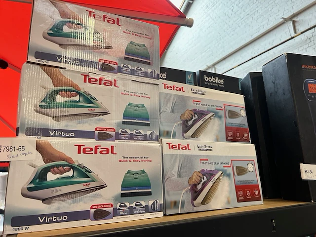 5x stoomstrijkijzer, tefal - afbeelding 1 van  3