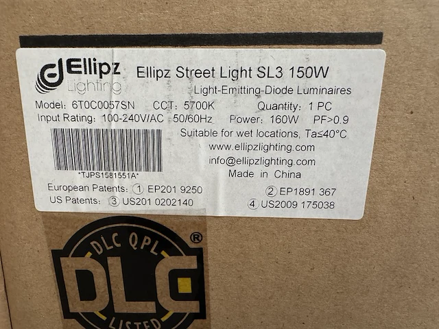 5x street light sl3 150w 5700k ellipz lighting - afbeelding 3 van  4
