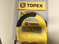 5x topex professionele rolmaat 8mtr. gekeurd - afbeelding 1 van  7