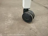 5x vergadertafel 210cm, 3x mobiele tafel frame en rvs afvalbak - afbeelding 8 van  11