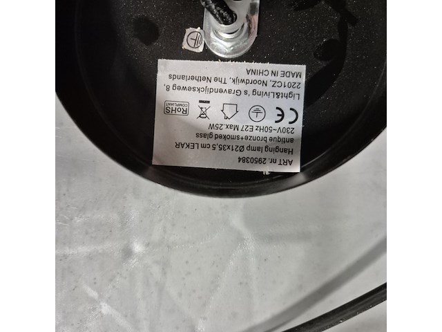 5x wandlamp en 3x hanglamp, o.a. lekar - afbeelding 5 van  14