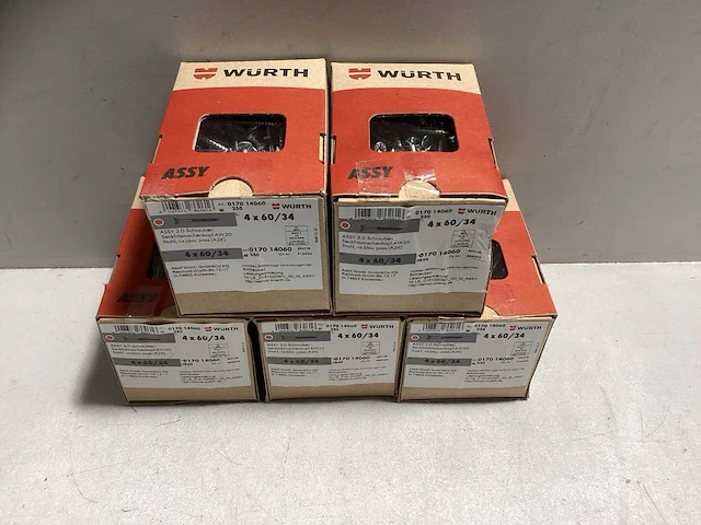 (5x) wurth schroeven 4x60/ 34 (125 stuks) - afbeelding 1 van  4
