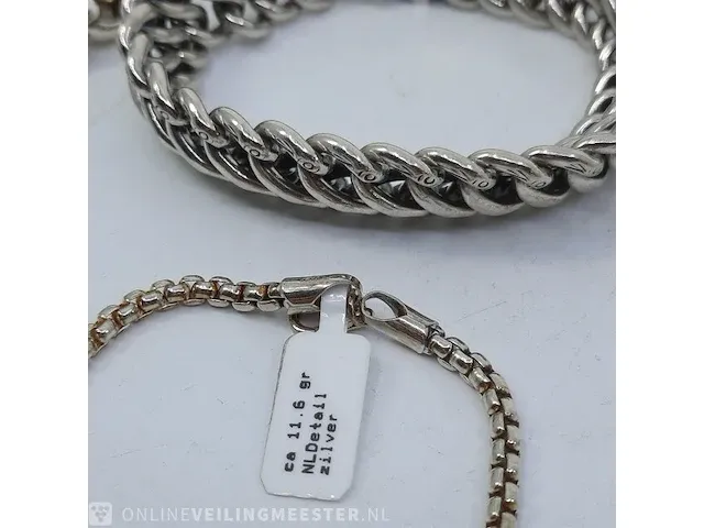 5x zilveren armband - afbeelding 9 van  11