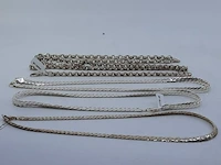 5x zilveren ketting en 1x armband - afbeelding 1 van  14