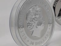 5x zilveren munt elizabeth ii, australian kookaburra - afbeelding 3 van  14