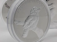 5x zilveren munt elizabeth ii, australian kookaburra - afbeelding 9 van  14