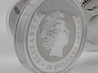 5x zilveren munt elizabeth ii, australian kookaburra - afbeelding 10 van  14
