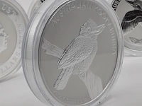 5x zilveren munt elizabeth ii, australian kookaburra - afbeelding 11 van  14