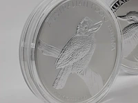 5x zilveren munt elizabeth ii, australian kookaburra - afbeelding 13 van  14