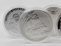 5x zilveren munt elizabeth ii, o.a australian kookaburra / australian koala - afbeelding 8 van  15