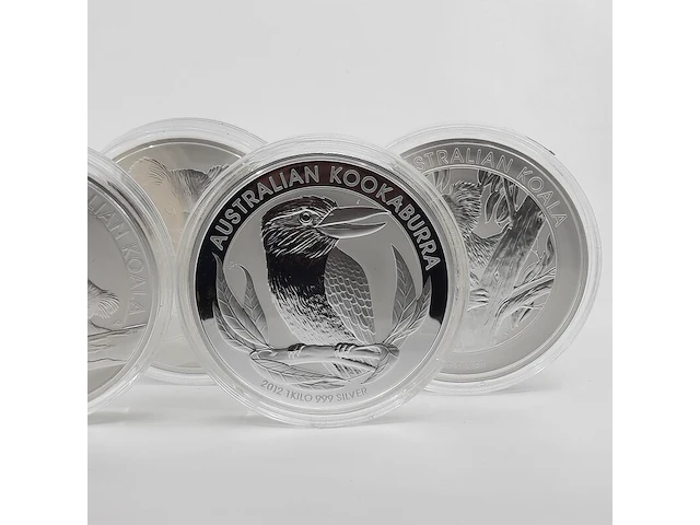 5x zilveren munt elizabeth ii, o.a australian kookaburra / australian koala - afbeelding 9 van  15