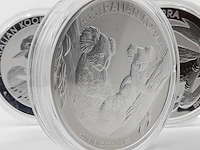 5x zilveren munt elizabeth ii, o.a australian kookaburra / australian koala - afbeelding 10 van  15