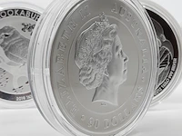 5x zilveren munt elizabeth ii, o.a australian kookaburra / australian koala - afbeelding 11 van  15