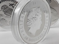 5x zilveren munt elizabeth ii, o.a australian kookaburra / australian koala - afbeelding 13 van  15