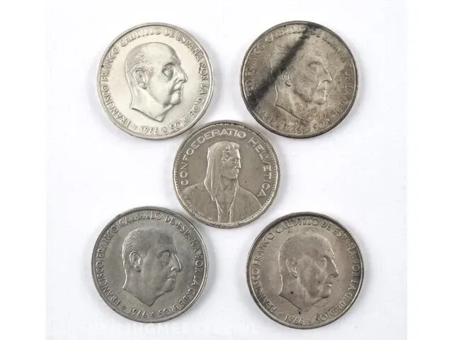 5x zilveren munten (90,85 gram) - afbeelding 1 van  2