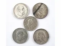 5x zilveren munten (90,85 gram) - afbeelding 1 van  2