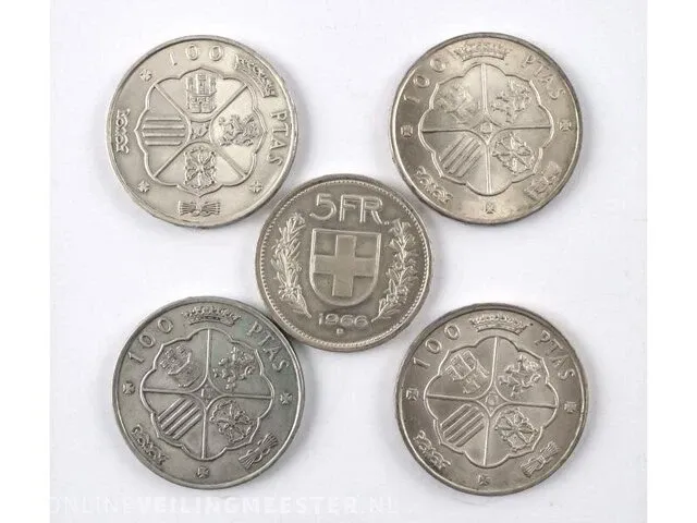 5x zilveren munten (90,85 gram) - afbeelding 2 van  2