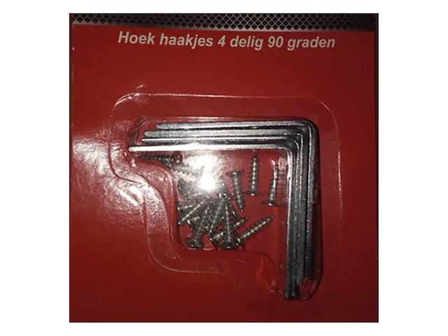 6 blisters van 4 hoek-haakjes 50x50 mm - afbeelding 1 van  3