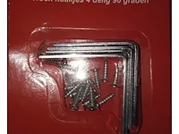 6 blisters van 4 hoek-haakjes 50x50 mm - afbeelding 1 van  3