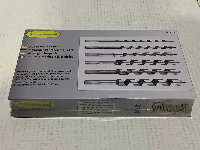 6-delige - 6 -delig - 6-delige spiraal/slangborenset - 230mm lang (3x) - afbeelding 2 van  3