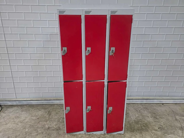 6-delige lockerkast met muntinworp - afbeelding 1 van  6